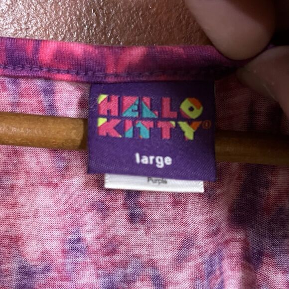 Rare HTF Hello Kitty Women’s Large Tie Dye Tank Top Athletic Activewear NWT - Picture 2 of 9